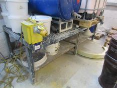 Steel Work Bench with gridded top