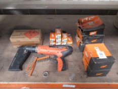 Spit P370 Spitfire Nail Gun with Nails, Caps and Canisters