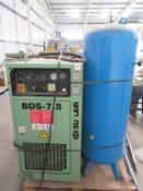 Sullair BDS-7.5KW Motor Air compressor with receiver and dryer