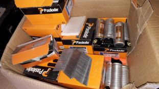 Small Quantity of Paslode Nails and Gas Fuel Cells