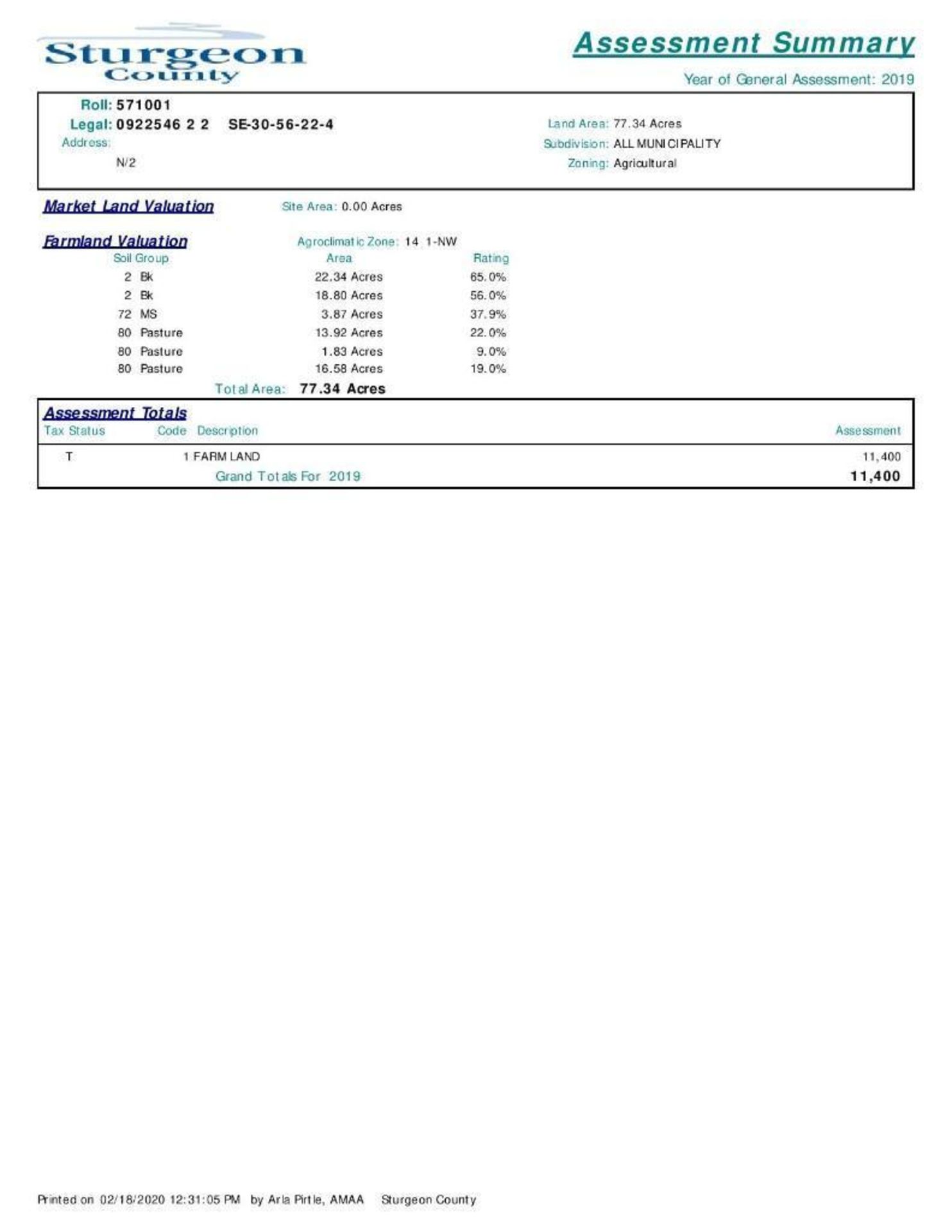 Lands located at Civic Address NW of RR 225 & TWP 564, Sturgeon County. - Image 4 of 7