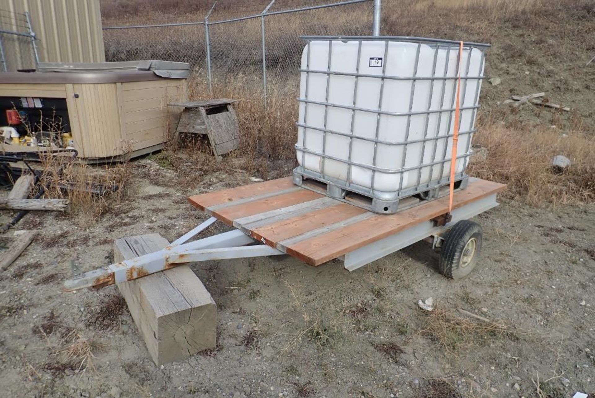 Shop Built Single Axle Trailer w/ Tote. NVSN.