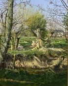 Peter Newcombe, Slapton from the river bank