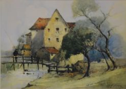 George Henry Downing, Fisherman by a mill