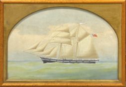 English School, late 19th Century, Sailing boat 