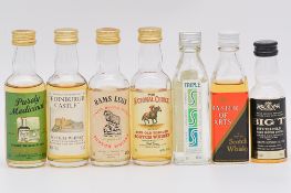 Collection of assorted blended Scotch whisky miniatures