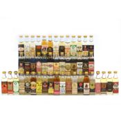 A collection of forty six novelty whisky micro miniatures
