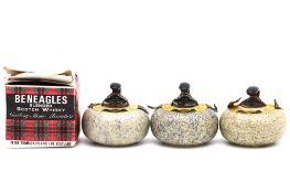 Collection of Curling Stones and other sporting novelty ceramic miniatures