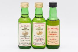 James MacArthur's - Imperial, three single Speyside malt whisky bottlings
