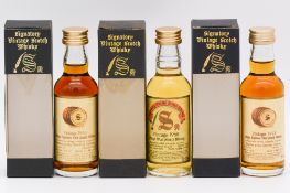 Signatory Vintage - Glenlivet, three vintage bottlings
