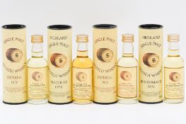 Signatory Vintage - seven assorted Highland whiskies