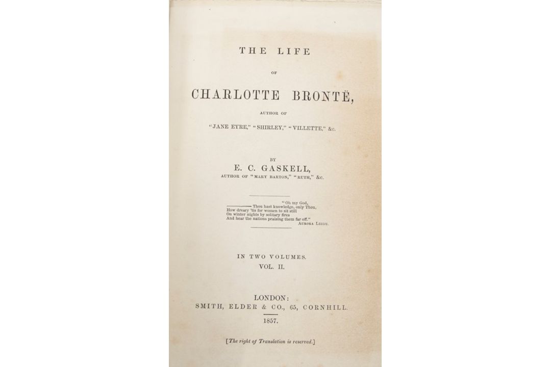 ***OBJECT LOCATION BISHTON HALL *** Gaskell, Elizabeth. The Life of Charlotte Bronte, first edition, - Image 10 of 10