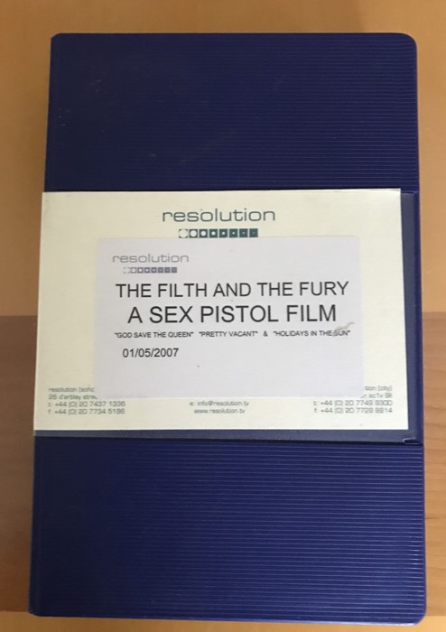 An extremely rare Sex Pistols ‘The Filth & The Fury’ Promo / Demo Digital Betacam tape from