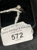 Hallmarked Jewellery: 18ct gold solitaire ring set with a single diamond, estimated weight 0.20ct.