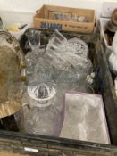 Plate/Glassware: Salver, sugar nips, condiments, tankards, water jug, wine glasses and flutes, cream