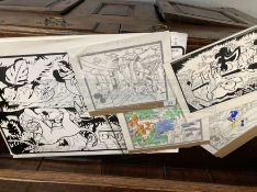 TV/Film Animation & Toy Art: Original artwork and positive cells for velvet art Disney includes