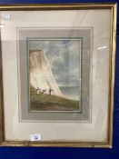 William Linton (1791-1876): 'Freshwater Cliffs Isle of Wight', watercolour. With Satin Galleries