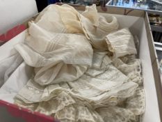 Textiles: 19th cent. Lace Christening robes (2) and a blanket. (3 items in total).