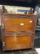 Edwardian mahogany hanging wall cabinet.