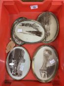 19th cent. Photography & Sewing Requisites: Brass framed oval Tourist Views, Archibald Coke 'Lion