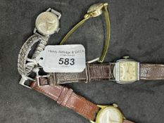 Watches: Two gentlemen's, one Perona and one Kelton, two ladies one Le-Cheminant and one Bentina.