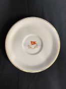 WHITE STAR LINE: Third-Class bouillon plate with red burgee.