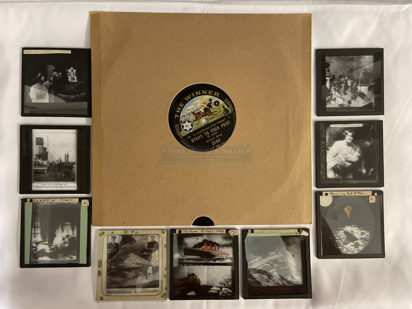 R.M.S. TITANIC: THE WINNER, a 10 inch/78 RPM record issued in Remembrance of the Titanic; (B.