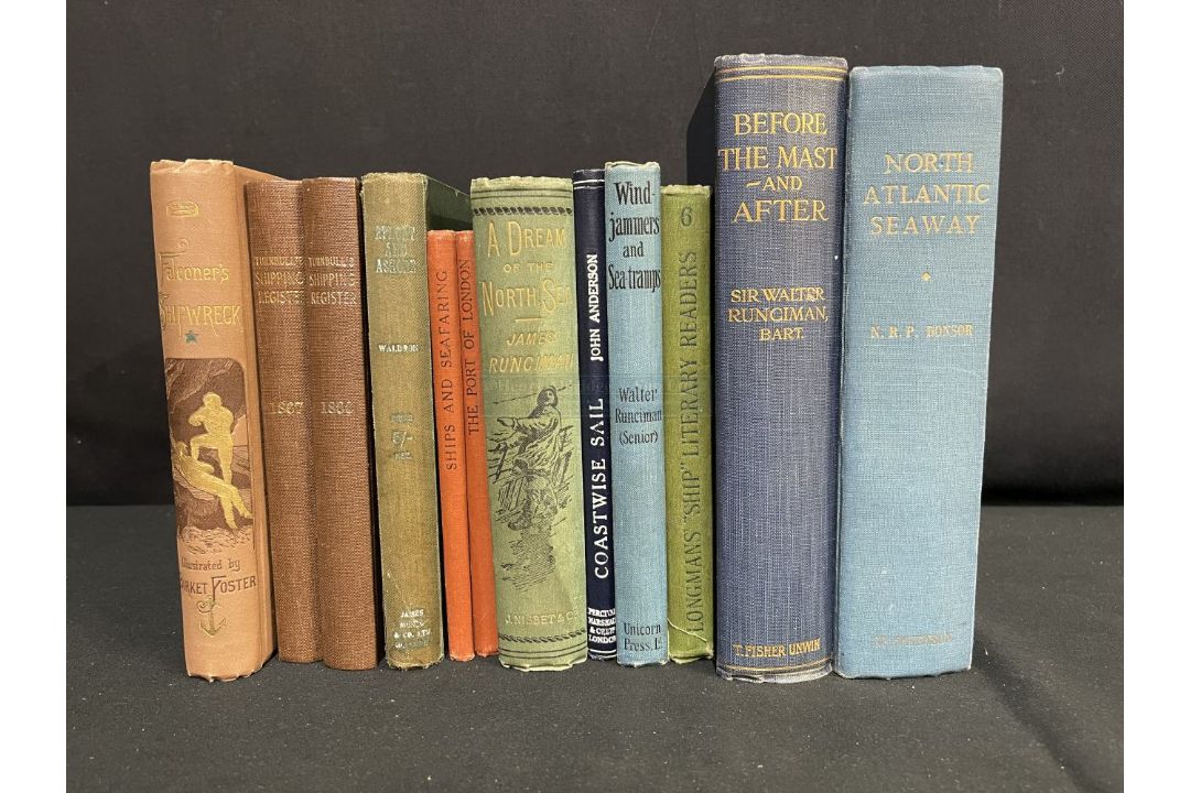 OCEAN LINER: Collection of 20th Century maritime related books.