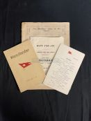 WHITE STAR LINE: Mixed ephemera to include, S.S. Adriatic breakfast menu 24th January 1930, S.S.