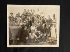 R.M.S. LUSITANIA/MOVIES: Extremely rare black and white photograph believed to be from one of the