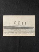 R.M.S. TITANIC: Unusual W. M. Prilay of Pittsfield postcard of the liner.