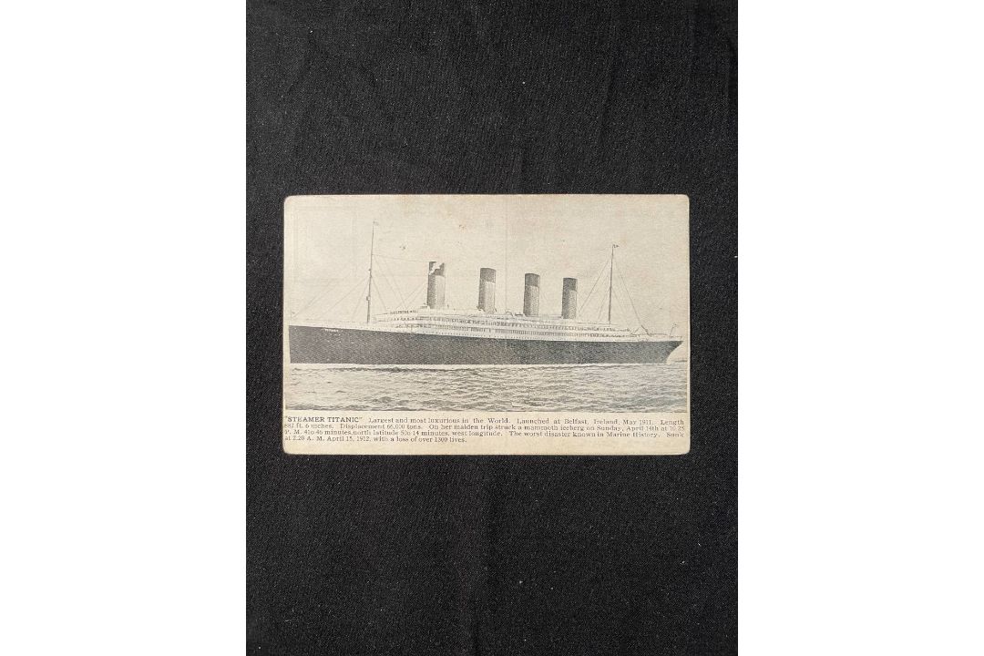 R.M.S. TITANIC: Unusual W. M. Prilay of Pittsfield postcard of the liner.