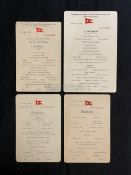 R.M.S. OLYMPIC: Printed menus dating from 1921 to 1931. (4)