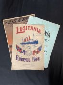 R.M.S. LUSITANIA: Original memorial sheet music. (3)