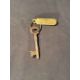 R.M.S. TITANIC: White Star Line company key and ring with brass tag stamped "SERVICE FORd "E" Deck". - Image 1 of 2