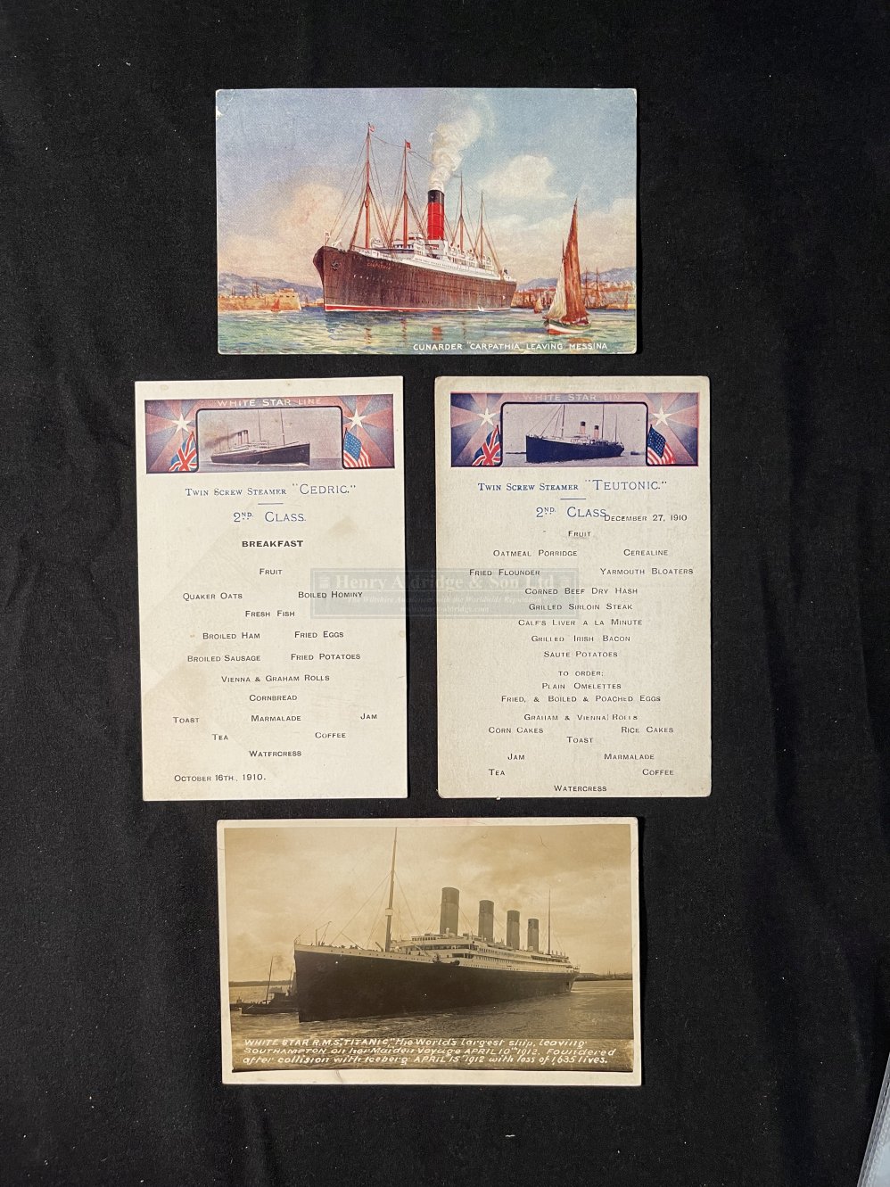 POSTCARDS: Collection of approximately seventy two original White Star Line and other postcards to