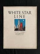 WHITE STAR LINE: 1920s colour brochure. White Star Line Olympic Homeric Majestic (The World's