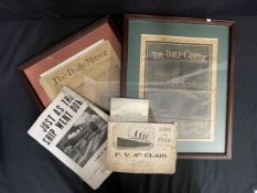 R.M.S. TITANIC: Framed and glazed front covers of The Daily Graphic April 20th 1912, Daily Mirror
