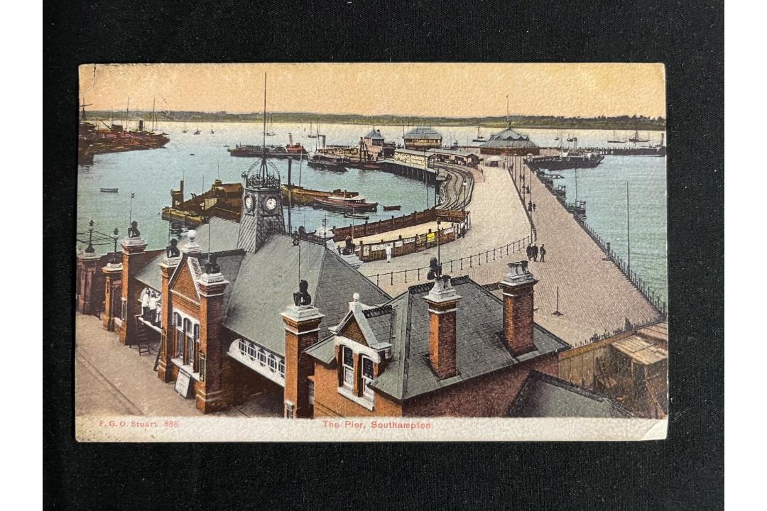 R.M.S. TITANIC: A postcard sent from Southampton by a Titanic survivor, able seaman Thomas Jones (