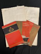 CUNARD: R.M.S. Queen Elizabeth maiden voyage passenger list October 16th 1946, plus two others.