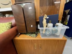 20th cent. Miscellaneous items includes, a pair of Blanc de Chine pottery lamps, small pair of