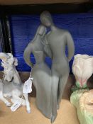 20th cent. Ceramics: Royal Doulton Black Parian 