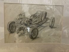Alec Wiles (1924-2020): Cornish School pastel studies of a Cornish street scene. Pencil study of