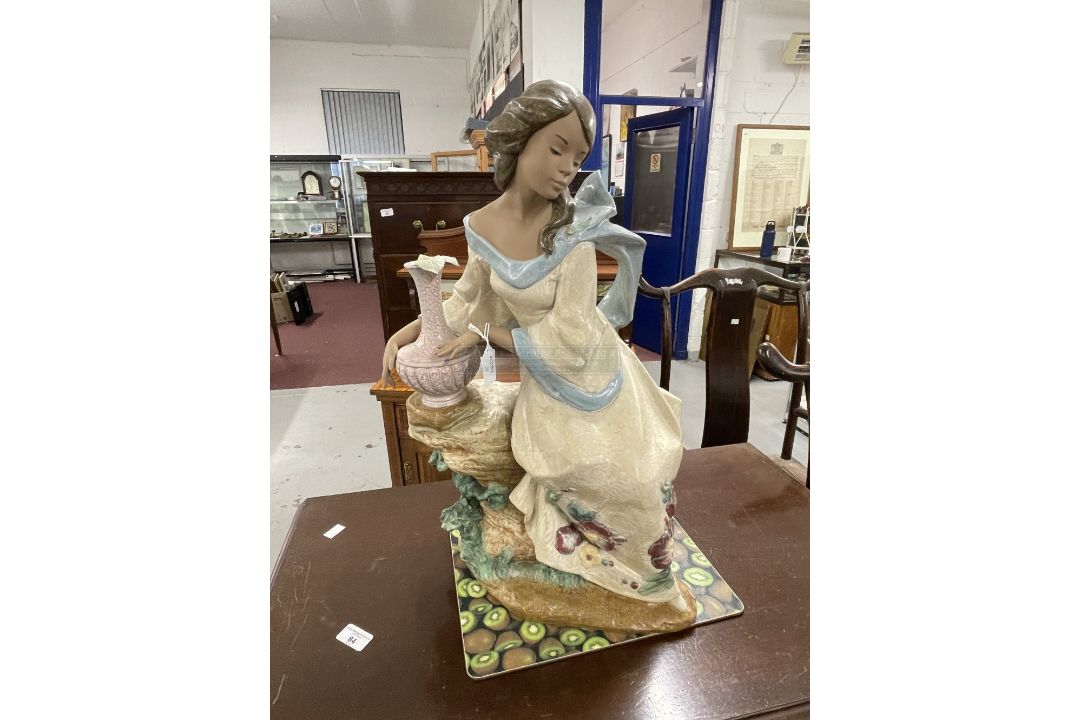 20th cent. Ceramics: Lladro GRS, limited edition 1500. 3583 'Garden Breeze' sculptured by - Image 1 of 2