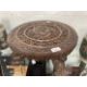 19th cent. Asian hardwood footstool heavily carved from top to bottom with stylised birds and - Image 1 of 2