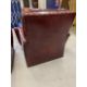 Pre-war red leather club chairs in the style of Howard & Co. Re upholstered in traditional wine - Image 4 of 4
