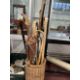 Walking Sticks: 20th cent. Wicker basket cane/umbrella stand with a selection of eight canes - Image 1 of 3
