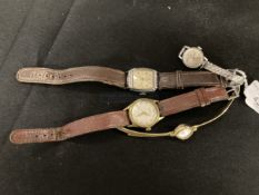 Watches: Two gentlemen's, one Perona and one Kelton, two ladies one Le-Cheminant and one Bentina.