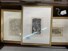 Anton Lock (1893 - 1979) Pencil sketch on paper of a horse. Unsigned. framed and glazed. 6½ins x 5½