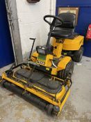 Garden Machinery: Siga petrol ride-on mower with key. Sold as seen.